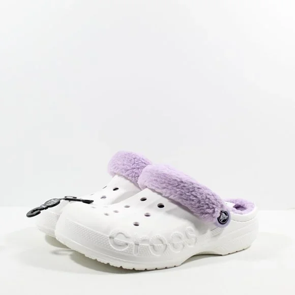 Lavender Fuzzy Strap Crocs Crocs Classic Lined Clog Super Shoes